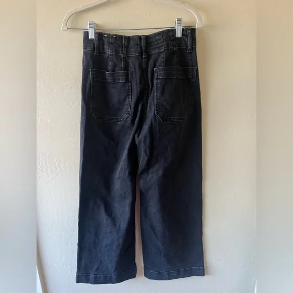 Anthropologie The Skipper Wide Leg Black Pants size 27 - Picture 7 of 8